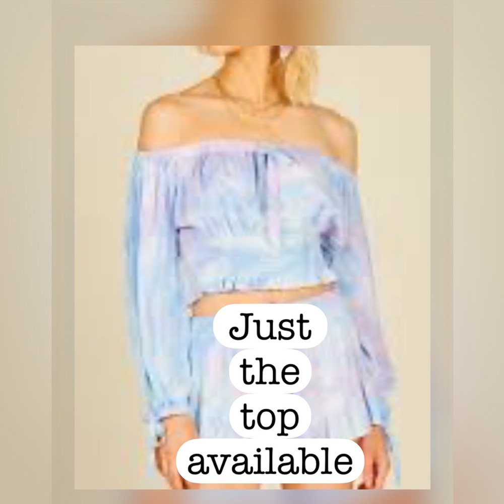 Surf Gypsy Tie Dyed Off the Shoulder Flowy Boho Crop Top